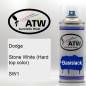 Preview: Dodge, Stone White (Hard top color), SW1: 400ml Sprühdose, von ATW Autoteile West.